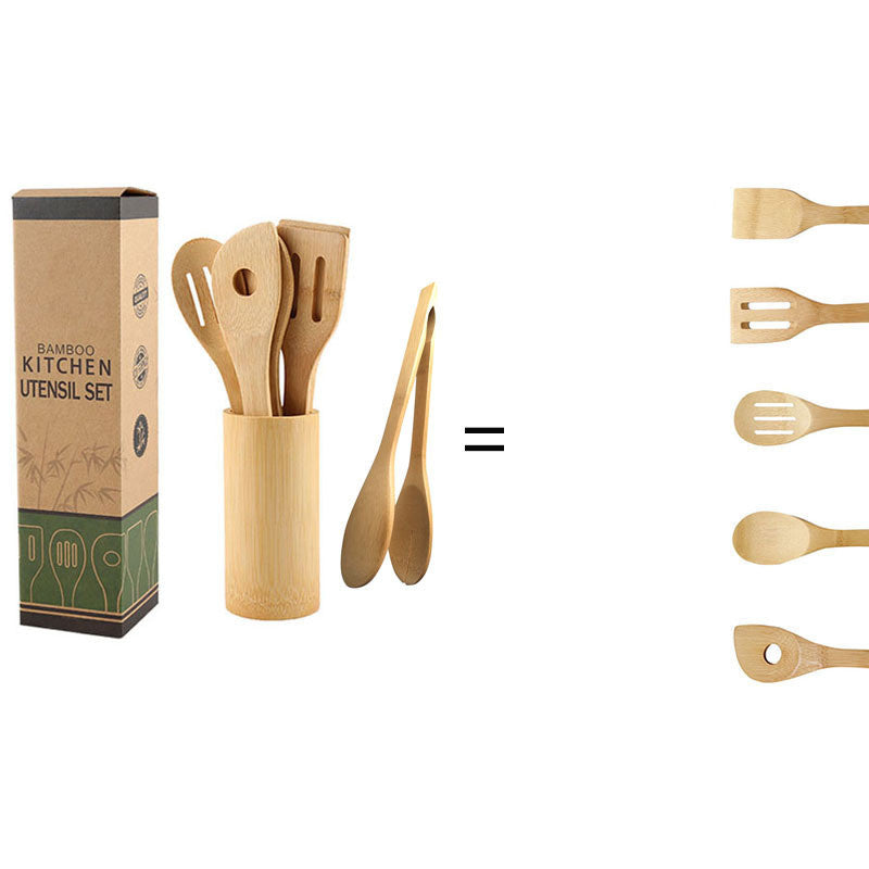 Juego de Espátulas Ecológicas de Bambú – Mango Ergonómico con Soporte