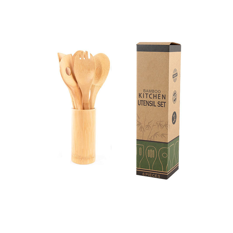 Juego de Espátulas Ecológicas de Bambú – Mango Ergonómico con Soporte