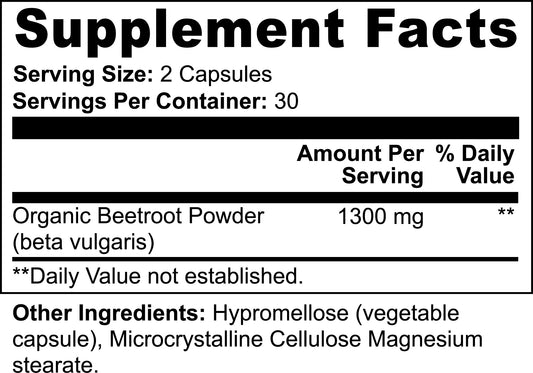 Capsulas de Remolacha Orgánica – Vitalidad y Salud Cardiovascular