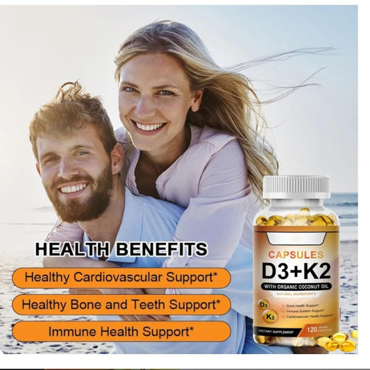 Cápsulas Blandas de D3 K2 – Salud Ósea y Cardiovascular