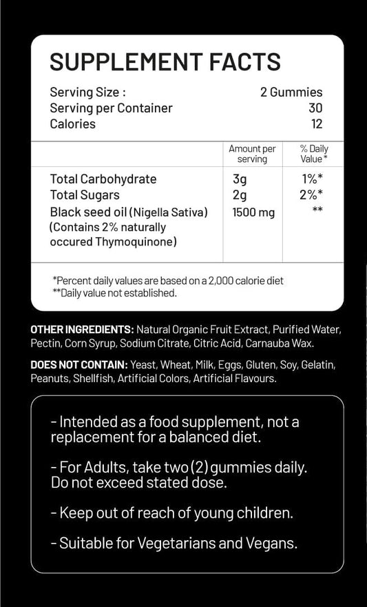 Gomitas de Aceite de Semilla Negra – Salud y Bienestar en Cada Mordida