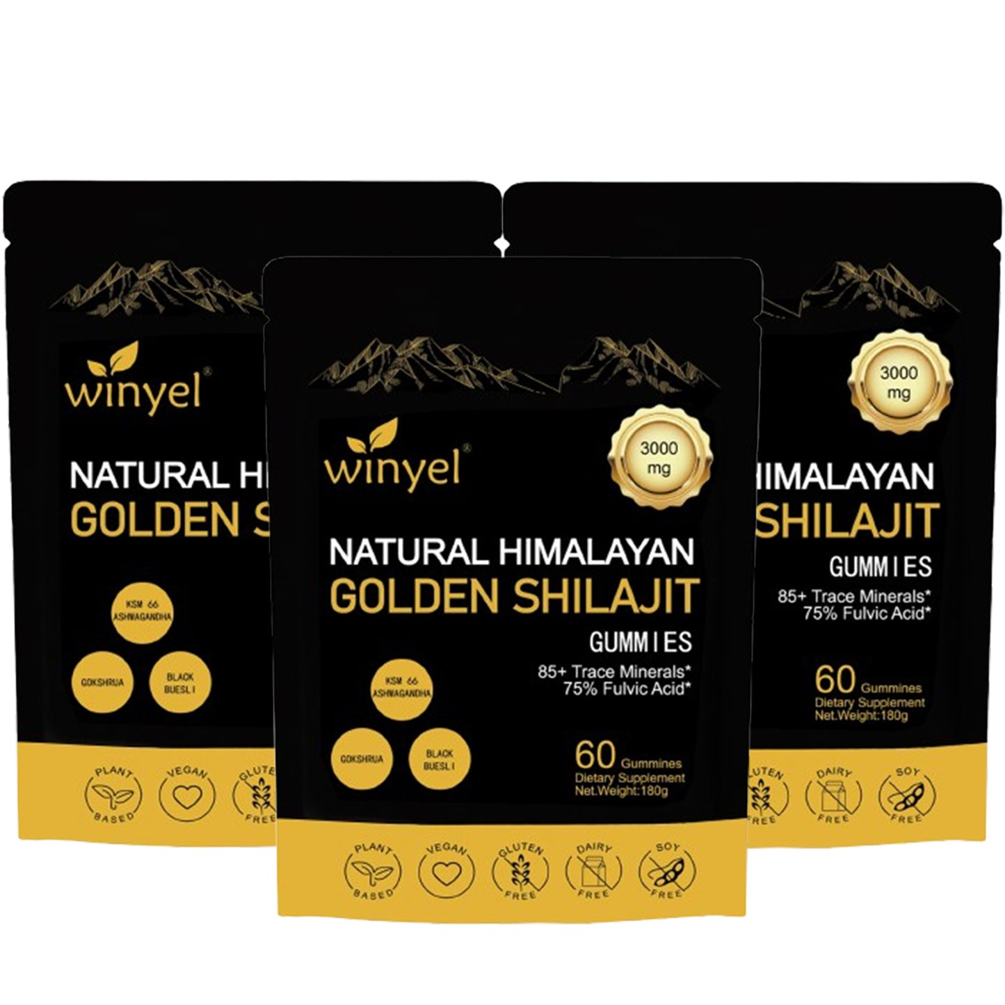 Gomitas Naturales de Shilajit – Energía, Salud Inmune y 85 Minerales del Himalaya